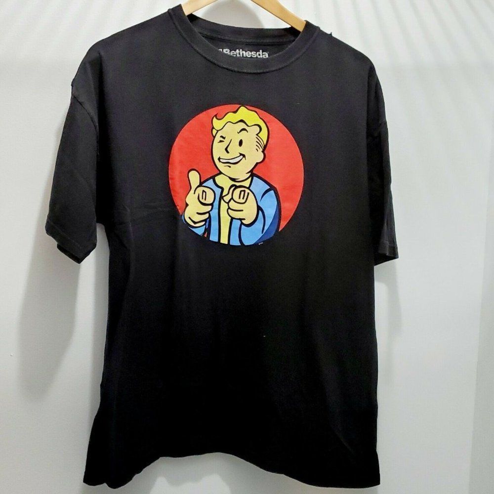 Original Official Fall Out Game Shirt Vault Heavy Weight Rare Gamer Size‎ XL